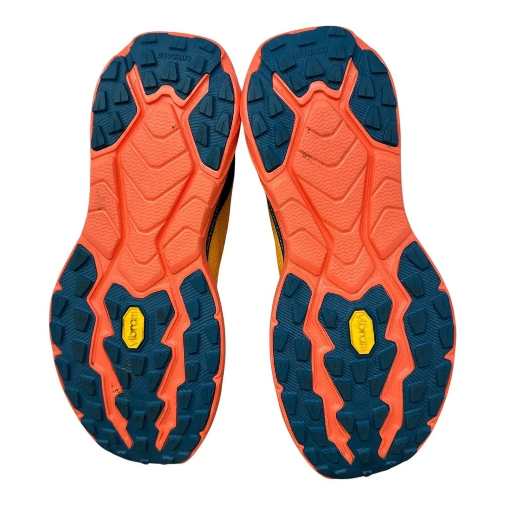 Hoka One One Women’s Orange and Blue Athletic Running Shoes